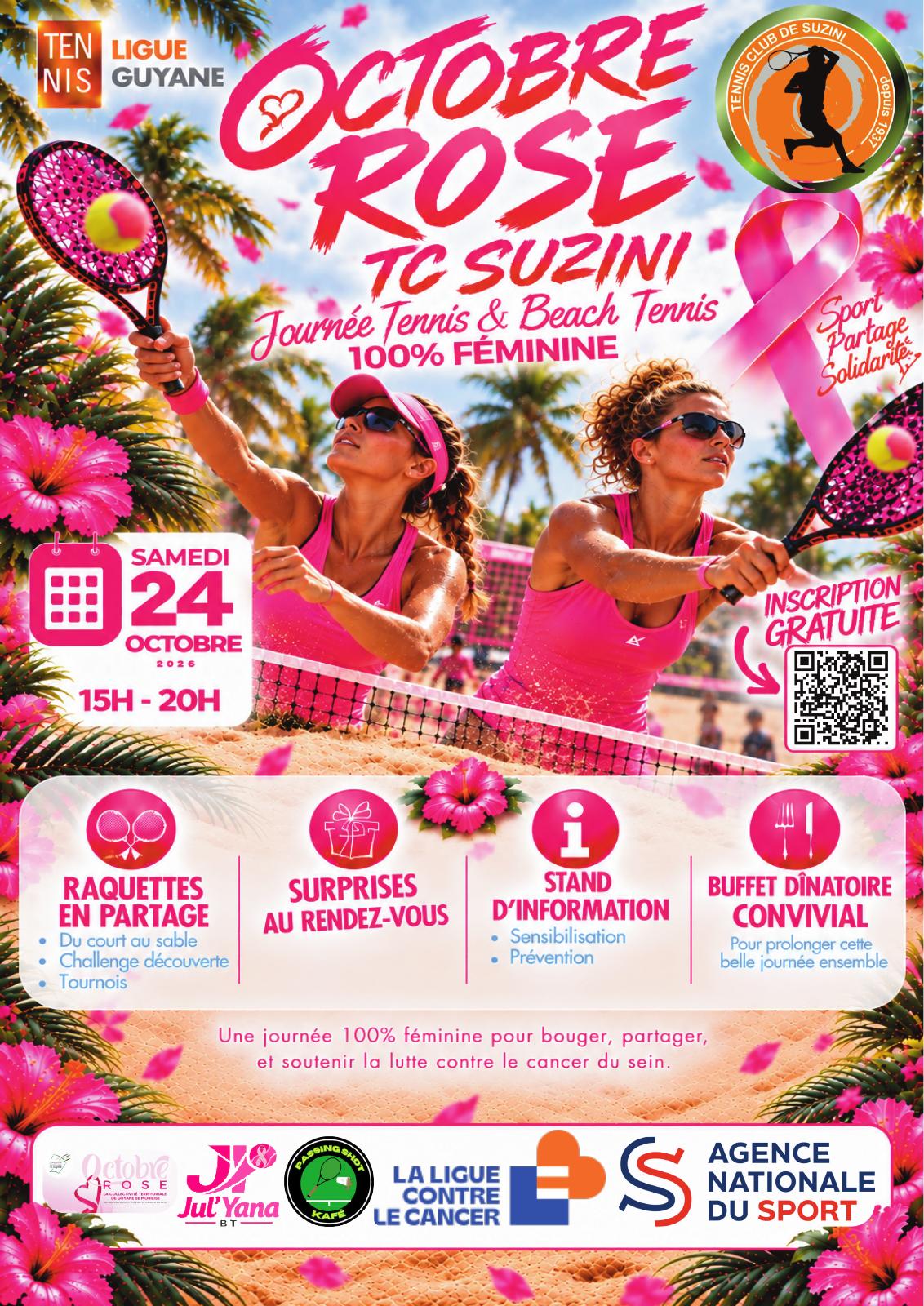 Octobre Rose au TC Suzini — 24 octobre 2026, de 15h à 20h